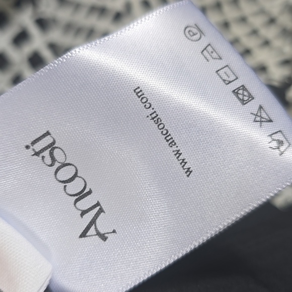 Ancosti Ginghan V Neckline Puff Sleeves   Bubble Hem Size M nWT. - Picture 4 of 6